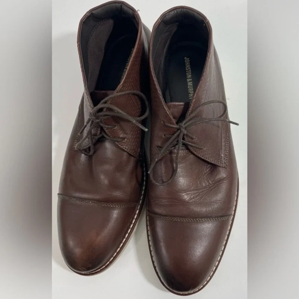 Johnston & Murphy Size‎ 10.5 Atwell Chukka Boots Men’s Calfskin Leather Shoes
